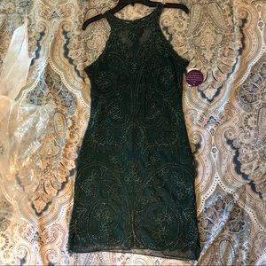 Hunter Green Homecoming Dress